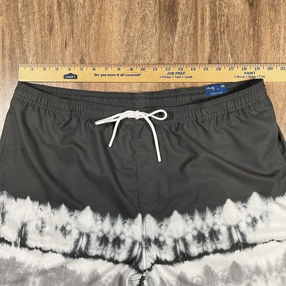 NWT HUK‎ Fishing Pursuit Salt Dye Volley Swim Trunks Board Shorts 5.5